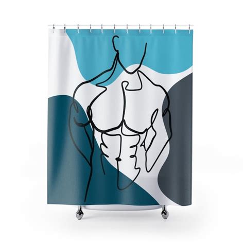 Nude Male Shower Curtain Etsy Uk