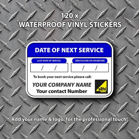 120 X Appliance Service Reminder Stickers Labels For Plumber Etsy