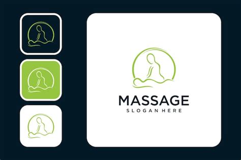 premium vector massage modern logo design