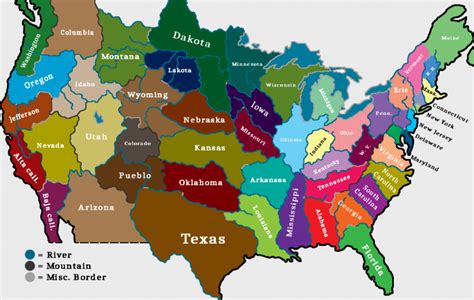 Borders Of The United States Vivid Maps Map Us Geography United States Map