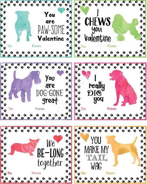 Valentines Card Dog Valentine Cards Valentines Kidsprintable