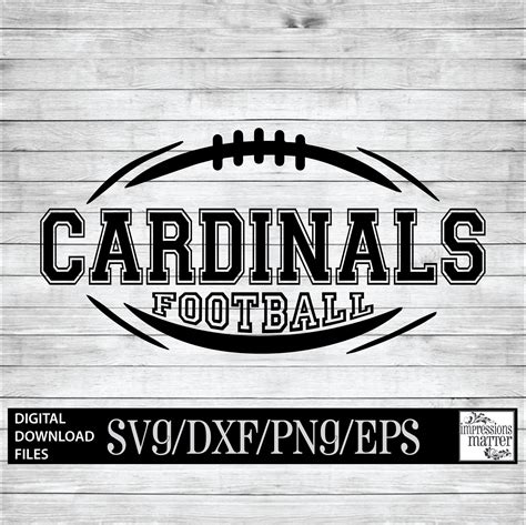 Cardinals Football Digital Art File Svg And Dxf File For Etsy