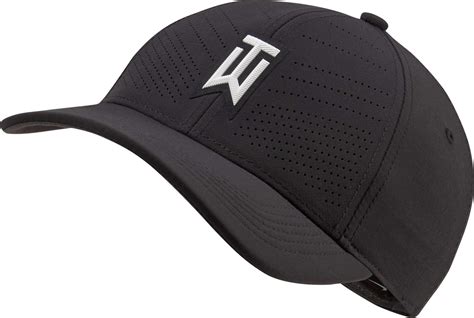 Nike 2020 Aerobill Tiger Woods Heritage86 Perforated Golf Hat In Black