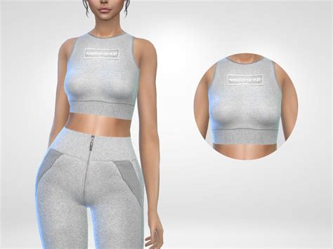Fitness Crop Top By Puresim At Tsr Sims 4 Updates