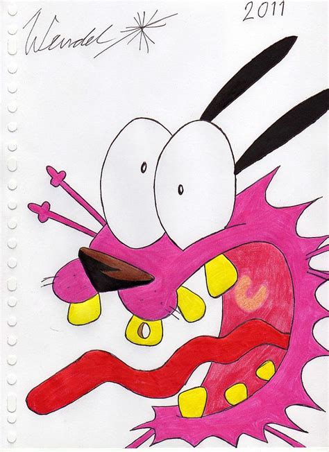 Courage The Cowardly Dog Drawing By Wendel Krolis