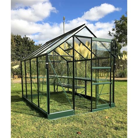 Whether you are looking to install a simple poly covered hoop structure, or a commercial greenhouse, tvh has the greenhouse design and customer support to provide what you are looking for. 6 X 6 Premier Low Threshold Green Metal Frame Greenhouse ...