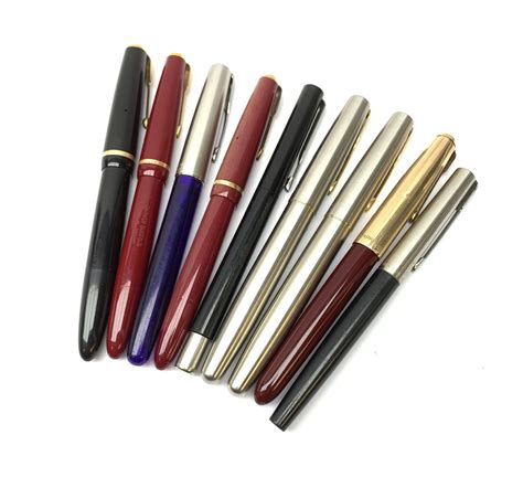 A Group Of Parker Pens To Include A Parker Duofold Fountain Pen With