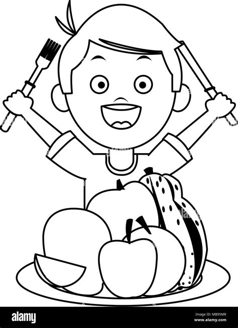 Boy Eating Healthy Clipart Images