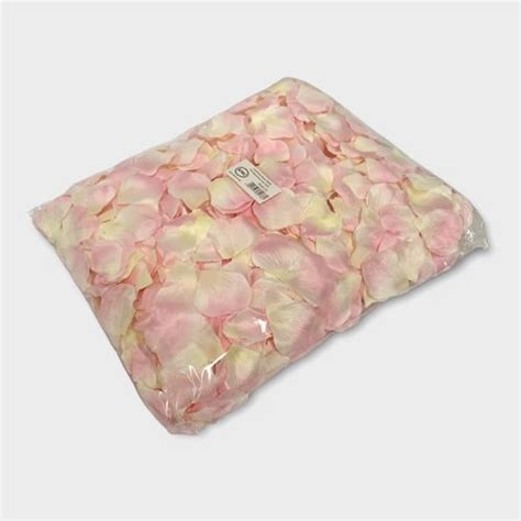 Silk Rose Petals Pink And Cream Bulk Pack Of 1000 Artificial Faux