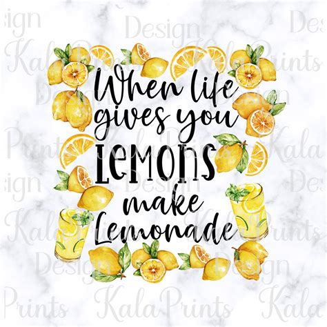 When Life Gives You Lemons Make Lemonade Png File For Etsy