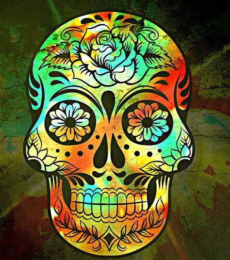 Day Of The Dead By Ally White Day Of The Dead Skull Art Ally