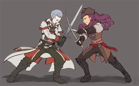 Assassin Petra And Templar Ashe Assassins Creed Crossover Commission