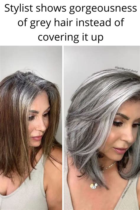 Stylist Shows Gorgeousness Of Grey Hair Instead Of Covering It Up