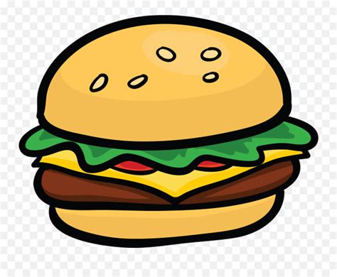 Junk Food Sticker Emoji Pack For Cartoon Hamburger Clip Art