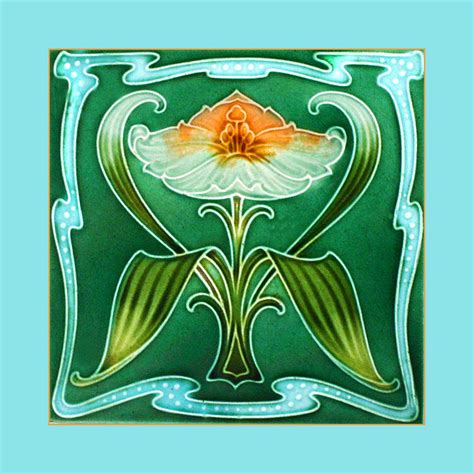 34 Original Art Nouveau Tile By Rhodes 1907 Courtesy Of Robert Smith