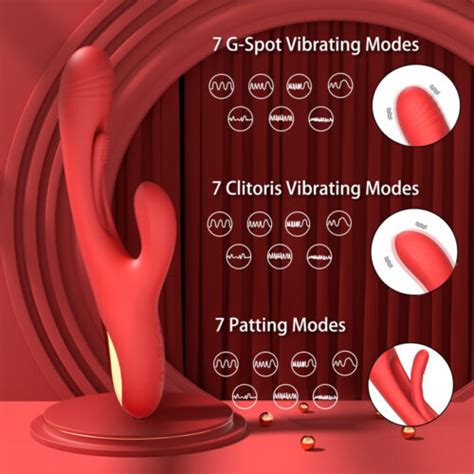 Rechargeable Patting Rabbit Vibrator Dildo G Spot Massager Sex Toy For