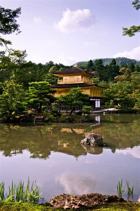 Kinkakuji Golden Pavilion In Kyoto Japan Stock Photo Image Of Blue