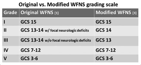 Modified World Federation Of Neurosurgical Societies Subarachnoid