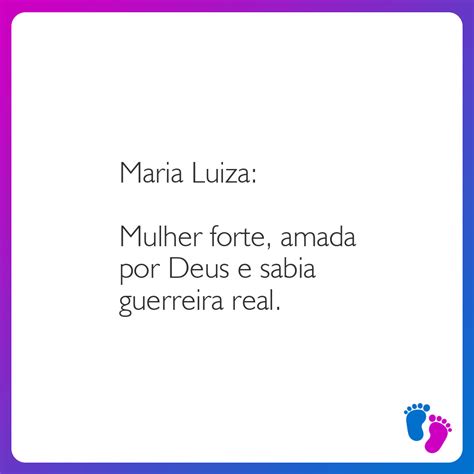 Maria Luiza Significado Do Nome Personalidade E Mais