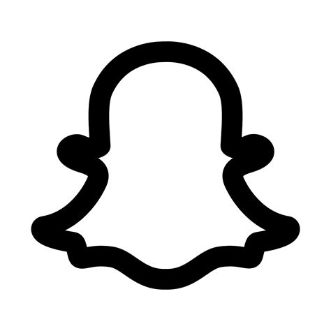 Snapchat Logo Black And White Snapchat Rounded Icon Free Of Rounded