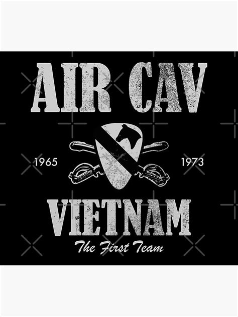 Air Cav Vietnam The First Team Distressed Poster By Strongvlad