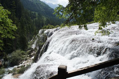 Pearl Shoals And Pearl Shoals Waterfall Jiuzhai Valley National Park 九寨沟
