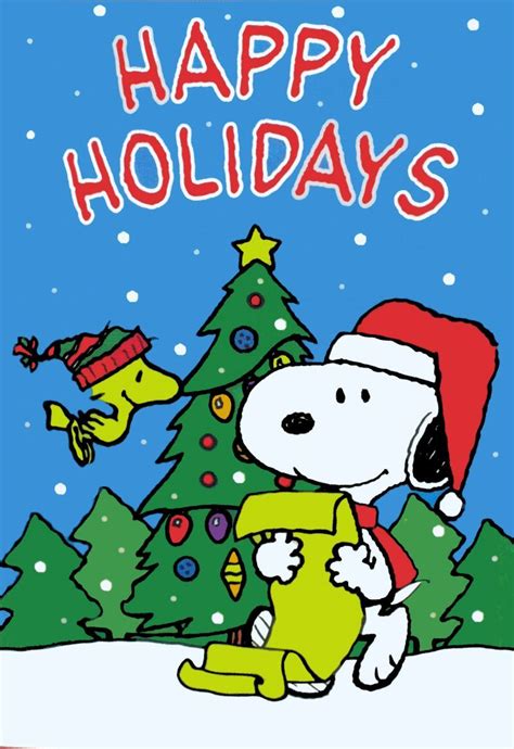 Affordable Non Vintage Flag Happy Holidays Snoopy