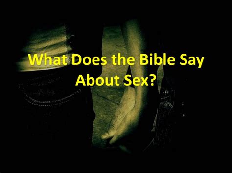 Ppt What Does The Bible Say About Sex Powerpoint Presentation Free