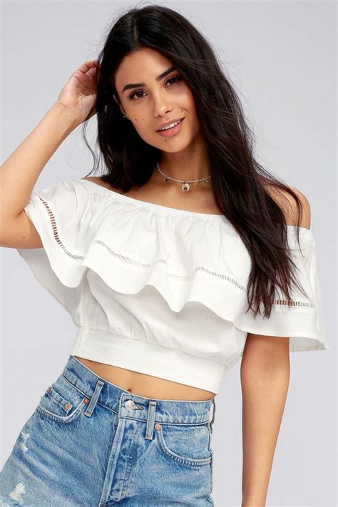 Besides good quality brands, you'll also find plenty of discounts when you shop for off the shoulder crop top during big sales. Boho Off-the-Shoulder Top - White OTS Top - OTS Crop Top ...
