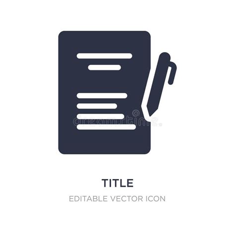 Title Icon In Filled Thin Line Outline And Stroke Style Vector