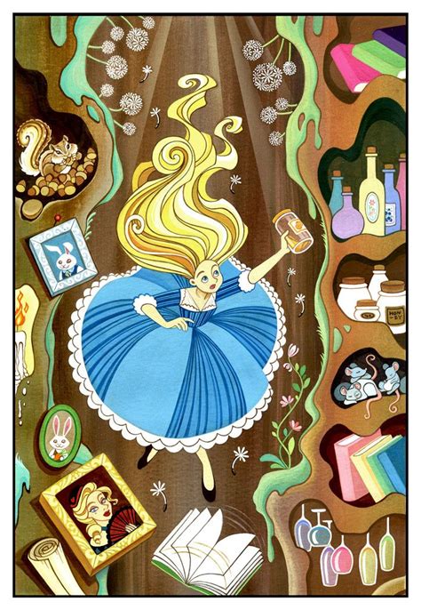 Artstation Alice Falling Into The Rabbit Hole Alice In Wonderland