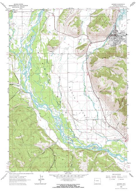 Jackson Topographic Map 124000 Scale Wyoming