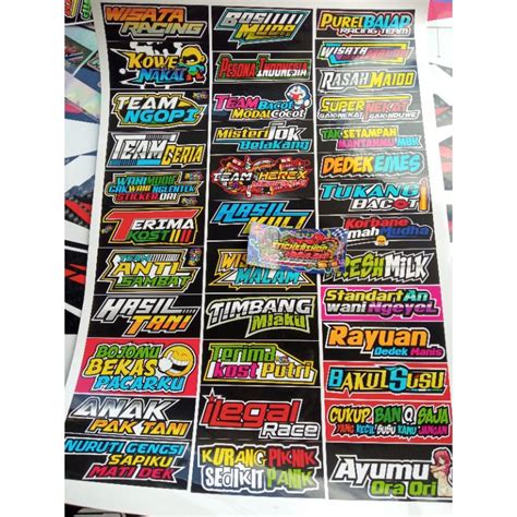 Jual Stiker Pack Kata Kata Herex Racing Hologram Indonesiashopee Indonesia