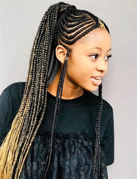 Braids and pony on top. Simple Yet Inspiring Braided Hairstyles for Black Women