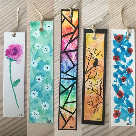 watercolor bookmarks segnalibri fatti a mano segnalibri fai da te segnalibri
