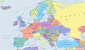 Map Of Western Europe with Capitals | secretmuseum