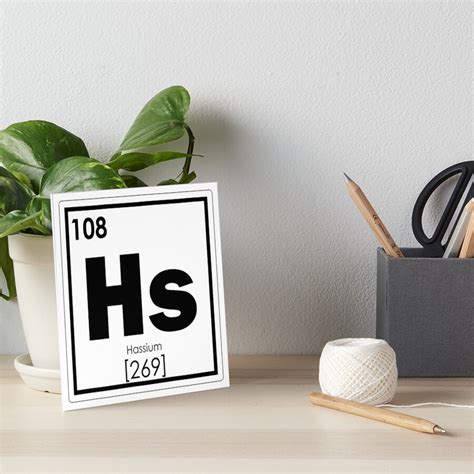 Hassium Chemical Element Art Board Print For Sale By Tony4urban