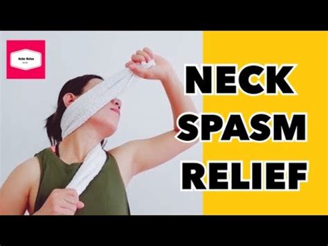 NECK Spasm Relief Stretches Self Massage Relax YouTube