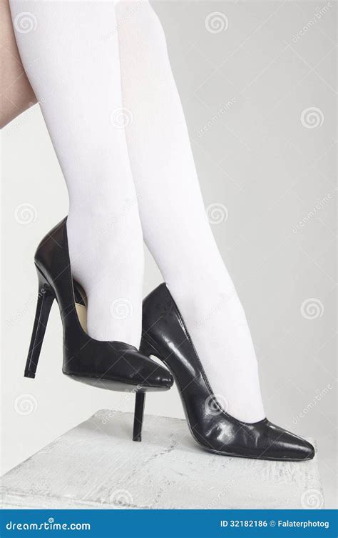 Legs Crossed High Heels Stock Photo Image Of Feminine 32182186