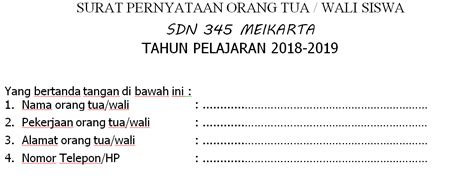 5 contoh surat pernyataan tidak melakukan pelanggaran siswa file word. Surat Perjanjian Sekolah Dengan Orang Tua Siswa - Bagi ...