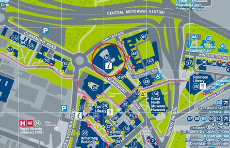 Newcastle University Map