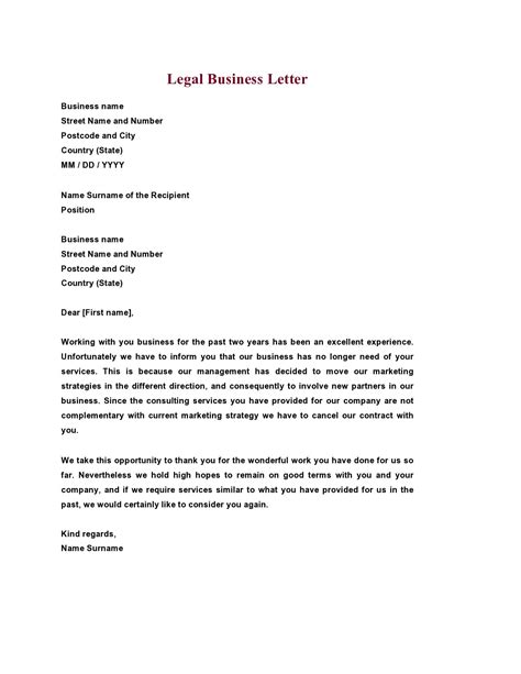 It is much more relaxed than formal writing. 47 Professional Legal Letter Formats (& Templates) ᐅ TemplateLab