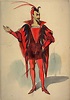 Kostümentwurf für die Figur des Mephisto in 'Faust' von Charles Gounod ...