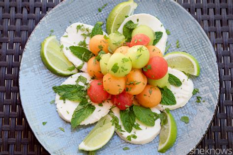 Triple Melon Mozzarella Salad With Mint Is A Refreshing Side Dish