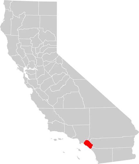 California County Map Orange County Highlighted