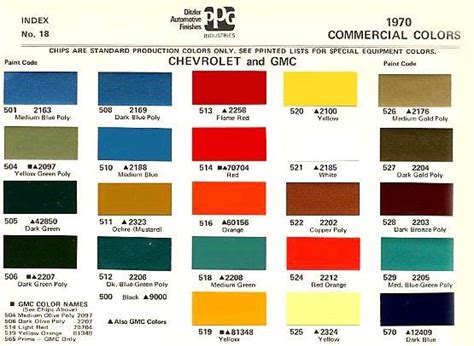 1969 Chevrolet Colors Chevy Truck Colors By Iris Gmc Trucks