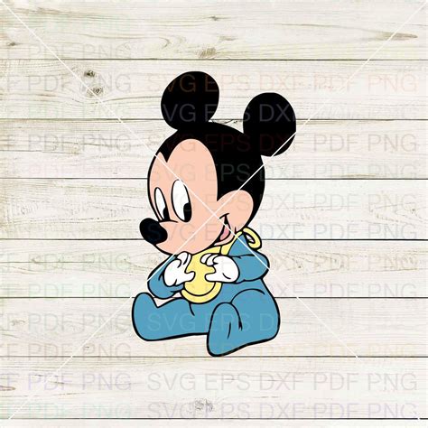 Baby Mickey Mouse 014 Svg Dxf Eps Pdf Png Cricut Cutting Etsy