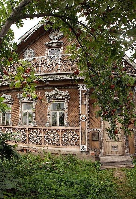 Old Russian Dacha Wooden House Russian Architecture