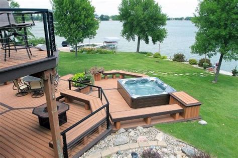 Top Best Hot Tub Deck Ideas Relaxing Backyard Designs