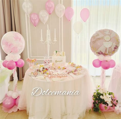 Palloncini Per Prima Comunione Bianchi E Rosa Festa Per La Prima